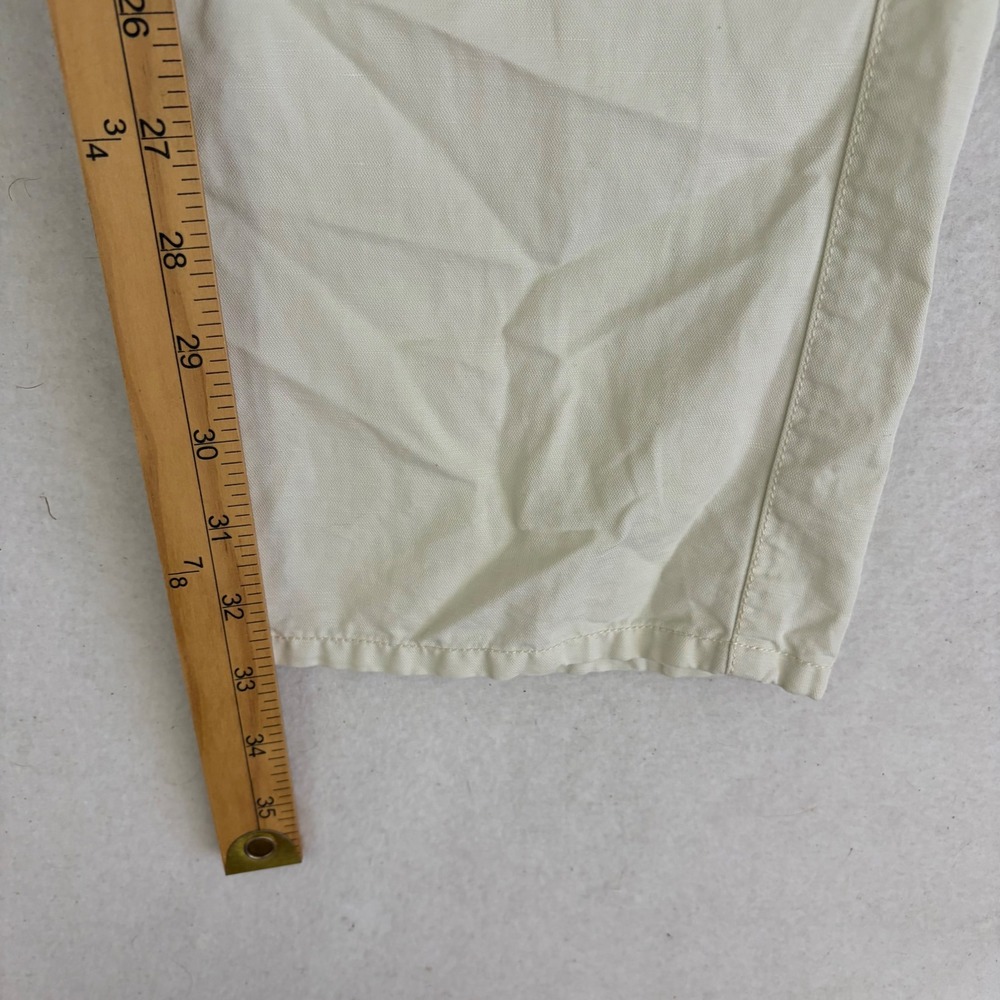 Peter Millar Seaside Men's Linen Cotton 5 Pocket Pants Casual Chino 36x33 White - Picture 9 of 10